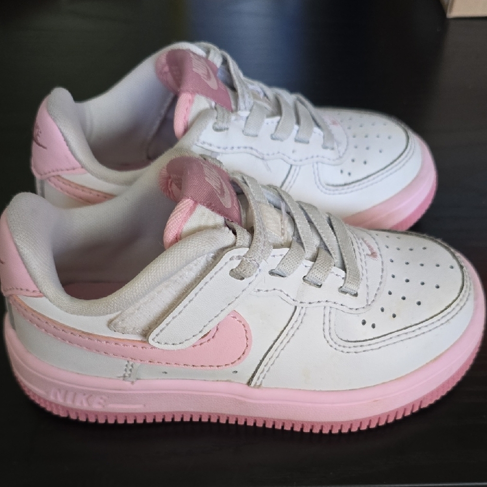Nike Force 1 Low Toddler White and Pink - Picture 3 of 7